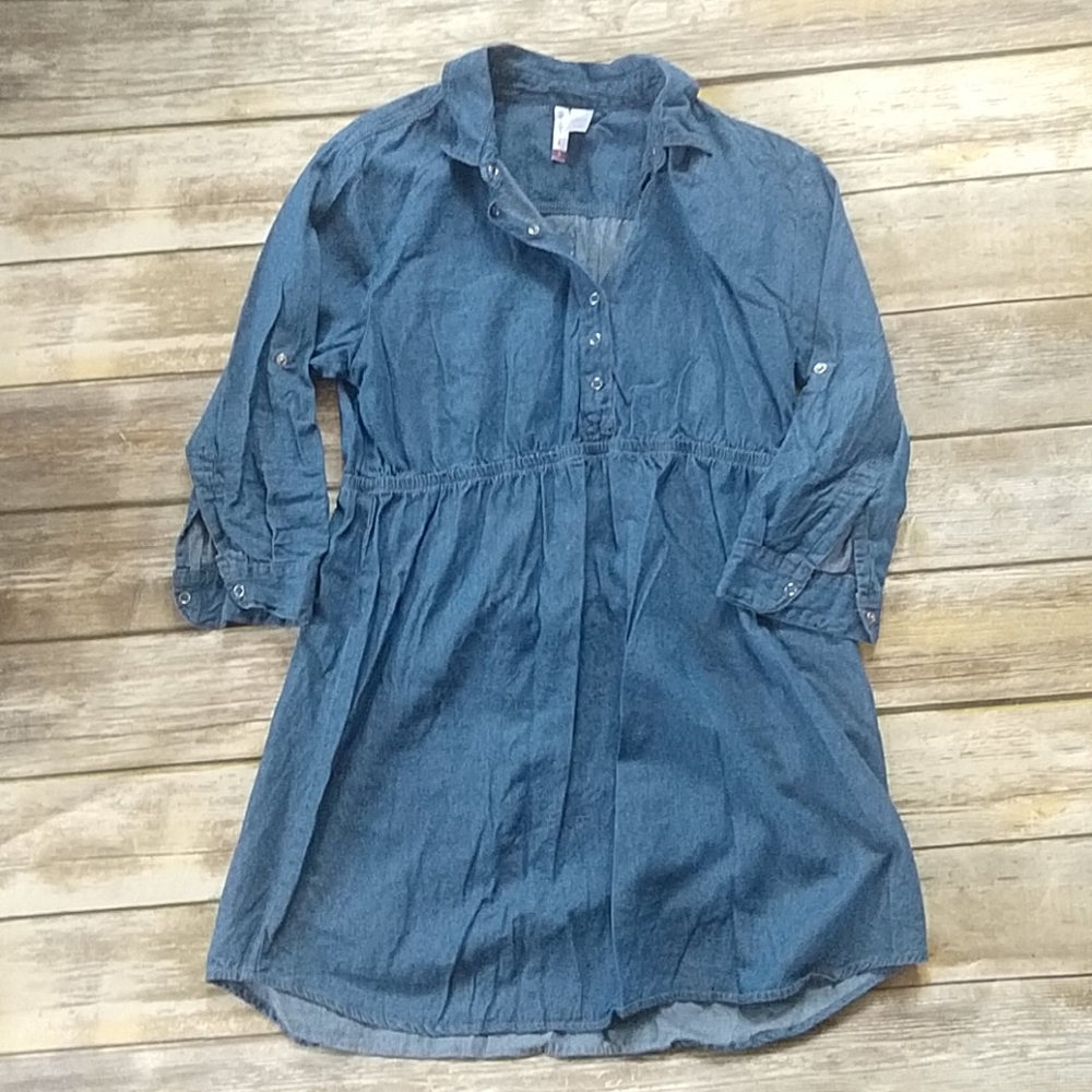 Maternity denim tunic